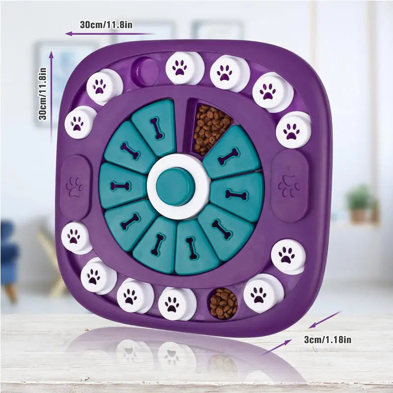 SniffIQ Snuffle Mat for Dogs & Cats – Mental Enrichment & Slow Feeding Puzzle Toy Pear Daisy