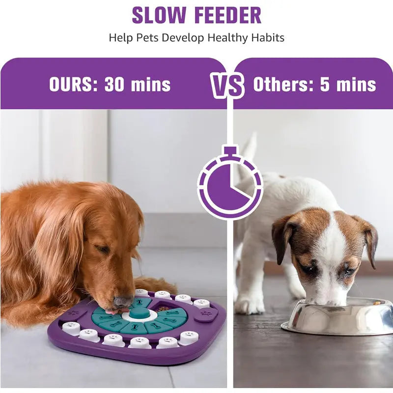 SniffIQ Snuffle Mat for Dogs & Cats – Mental Enrichment & Slow Feeding Puzzle Toy Pear Daisy
